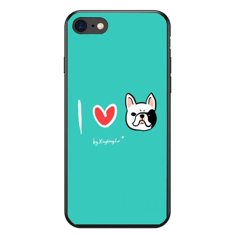 Cute Puppy Pug French Bulldog soft Silicone phone case for iPhone 8 7 6 6S Plus X XS MAX XR 10 5S SE Coque Shell |
