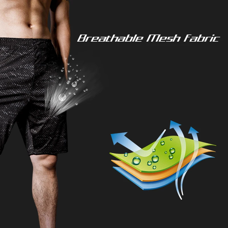 FANNAI мужские шорты для бега спортивные спортзала с карманом быстросохнущие