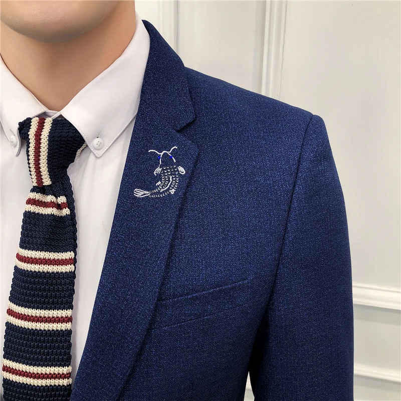 2018 Весна и лето новый британский модный вышитый однотонный маленький костюм