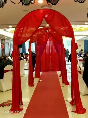 Синтетическая шелковая атласная ткань для украшения сцены на свадьбу день