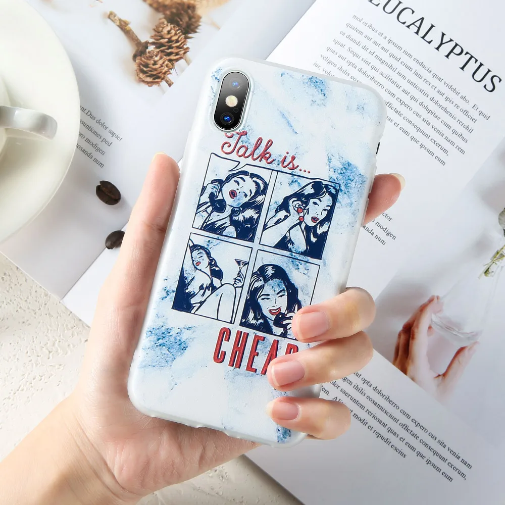 KISSCASE брендовый дизайн мраморный Мягкий силиконовый чехол для iPhone 7 8 6 6s Plus 3D Emboss X XS