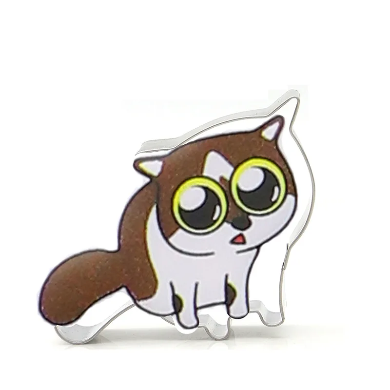 4 шт./компл. из нержавеющей стали мультфильм кошка Kitty Форма DIY формы для печенья и