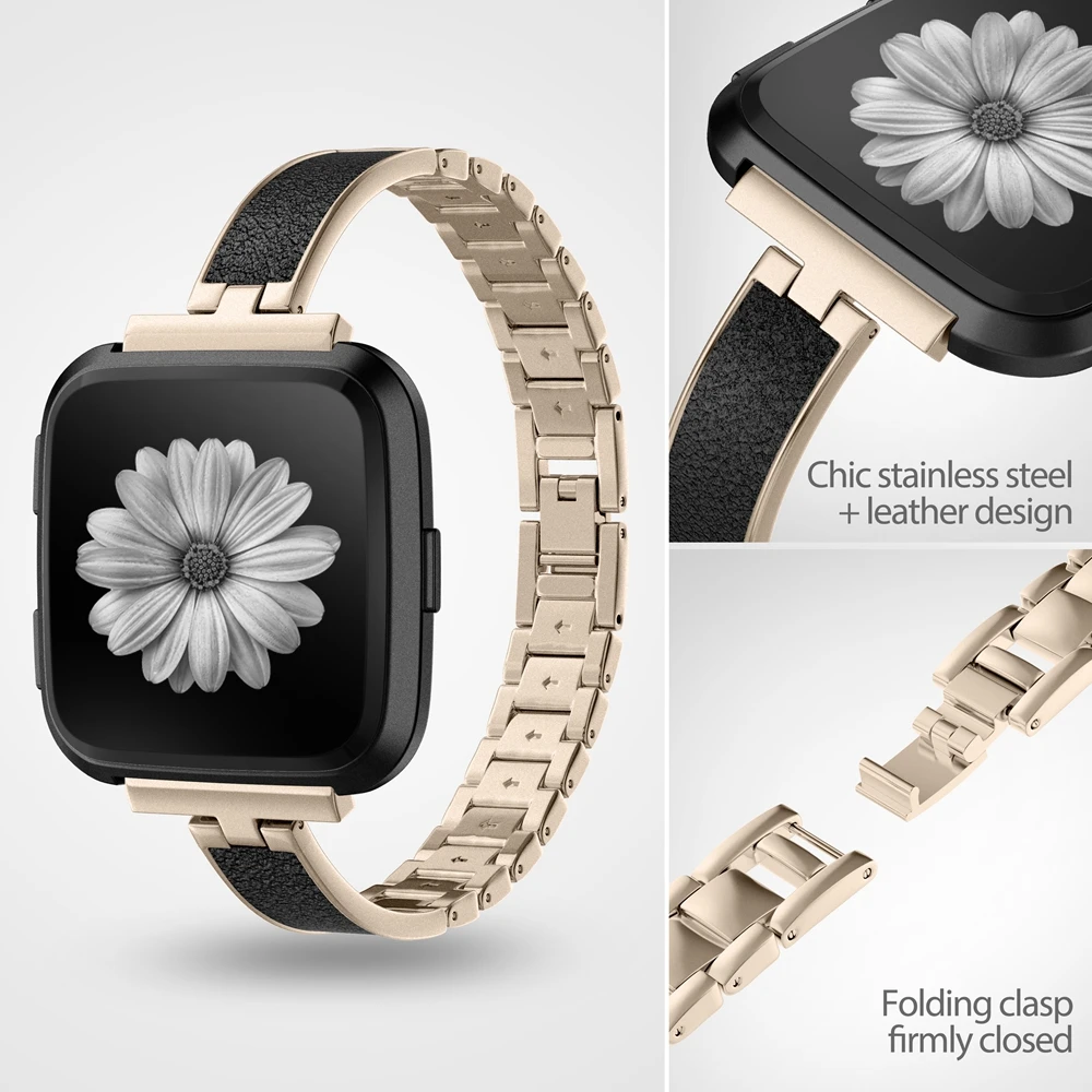 Металлический браслет из нержавеющей стали, ремешок для Fitbit Versa, женский тонкий ремешок, сменные браслеты для Versa Lite, специальное издание