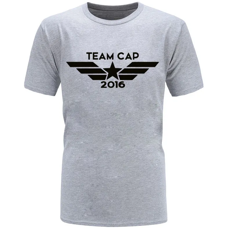 2018 летняя футболка Капитан Америка футболки с принтом Для мужчин коротким