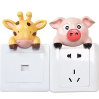 creative cute resin animals switch sticker bathroom kitchen living room socketswitch for home decoration 3d resin stickers