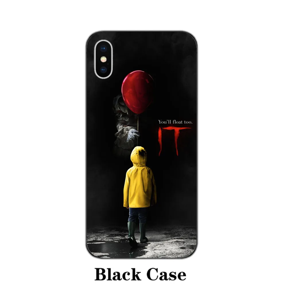 Pennywise клоун поплавок прозрачный черный мягкий чехол для телефона Apple iphone X XS Max XR 8