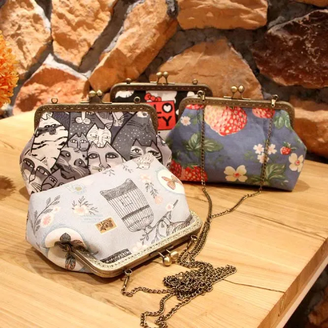 Холщовая хлопчатобумажная сумка-клатч ручной работы 20 х13х8 см | Дом и сад