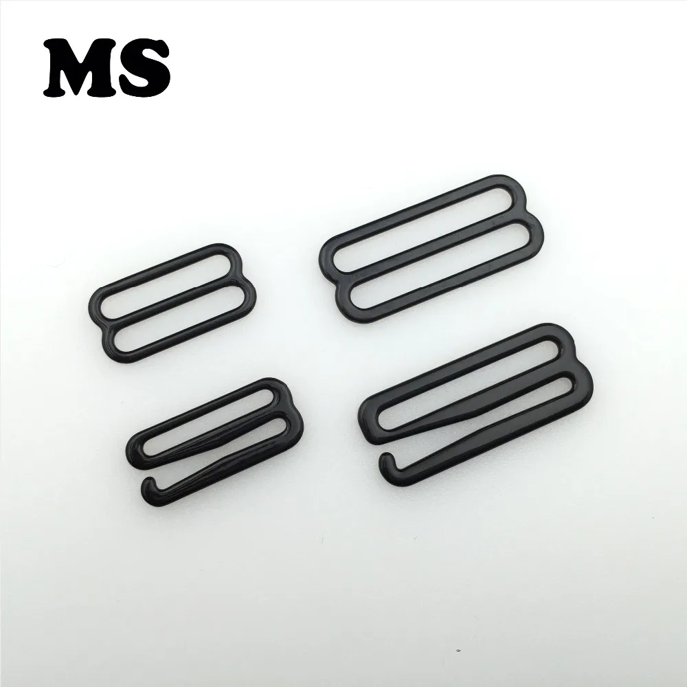 

Free shipping 50 sets/lot 20mm/30mm nylon coated metal bra hooks & slider bra DIY Accessories