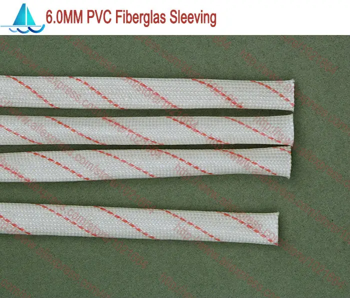 10meters/lot Diameter 6.0MM PVC Fiberglass Sleeving Insulation Sleeving