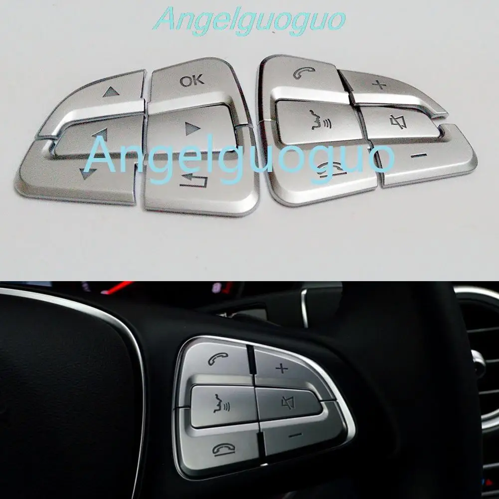 Angelguoguo кнопки для рулевого колеса автомобиля ручка отделка крышка наклейка Mercedes