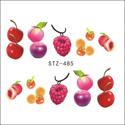 18 шт. сладости мороженое Лето наклейки для ногтей смешанные красочные фрукты DIY водяные наклейки для ногтей искусство украшения Маникюрный Инструмент TRSTZ471-488