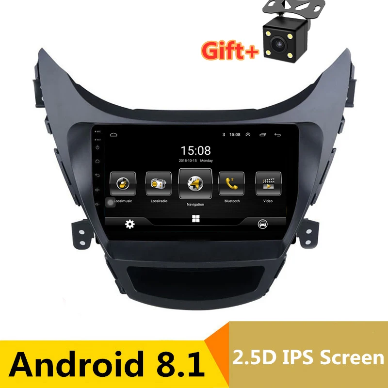 9 &quotAndroid автомобильный DVD мультимедийный плеер gps для hyundai Elantra MD Avante I35 2012 2017 аудио