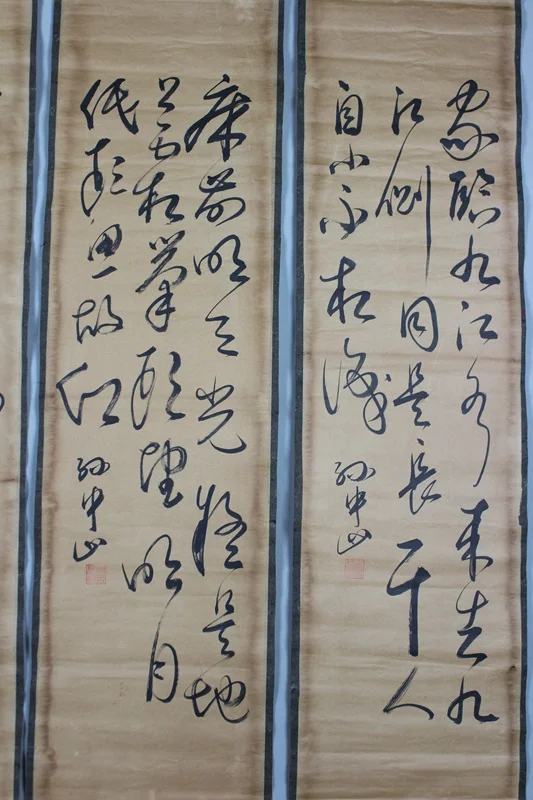 Китайские старые бумажные каллиграфические картины свитки китайские поэмы и