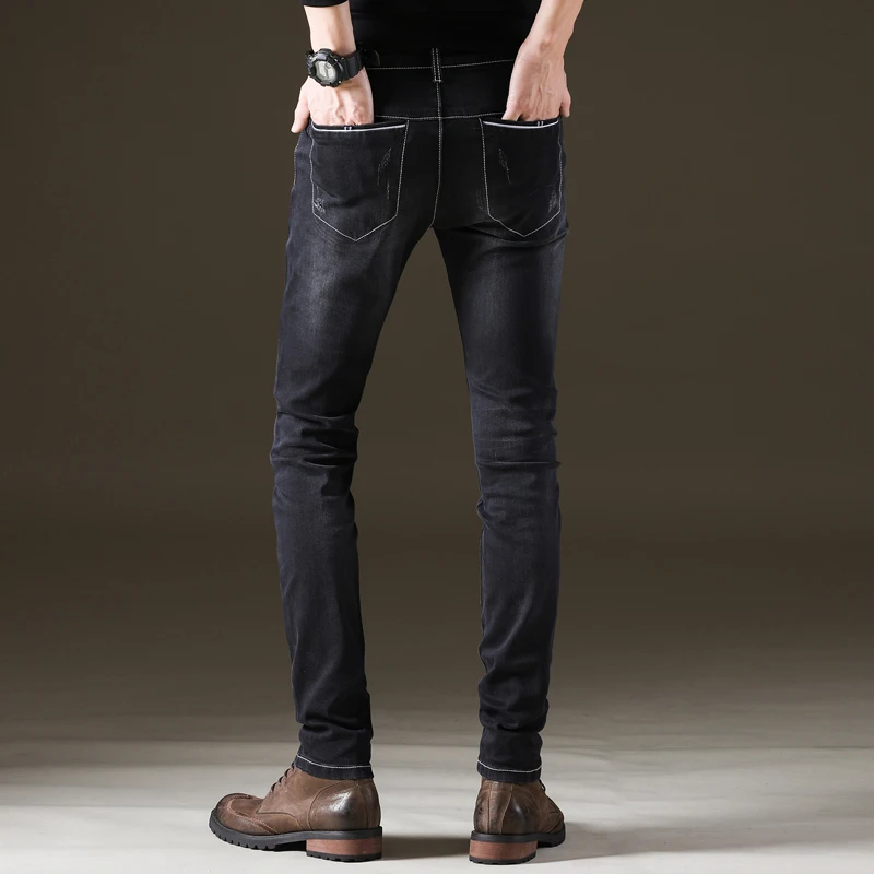 Мужские черные джинсы KSTUN известные бренды на весну и осень деловые повседневные