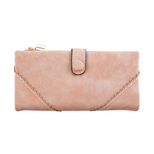 A-772-Pink Новинка, брендовый женский винтажный кошелек, женский клатч, длинный женский кошелек на молнии с застежкой, модная повседневная сумка для монет - Цвет: A-772-Pink