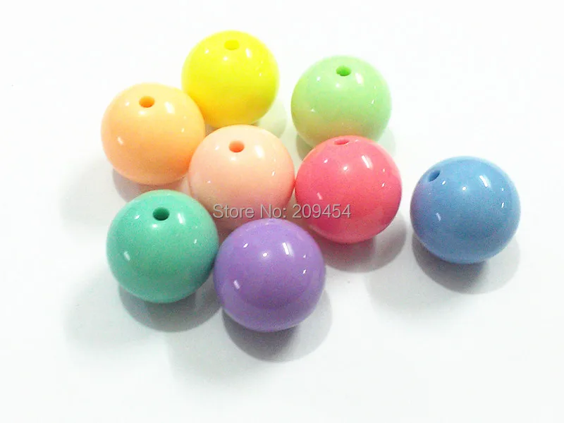 20 мм 105 шт./лот твердые акриловые шарики в форме весна цвет/пастельного цвета