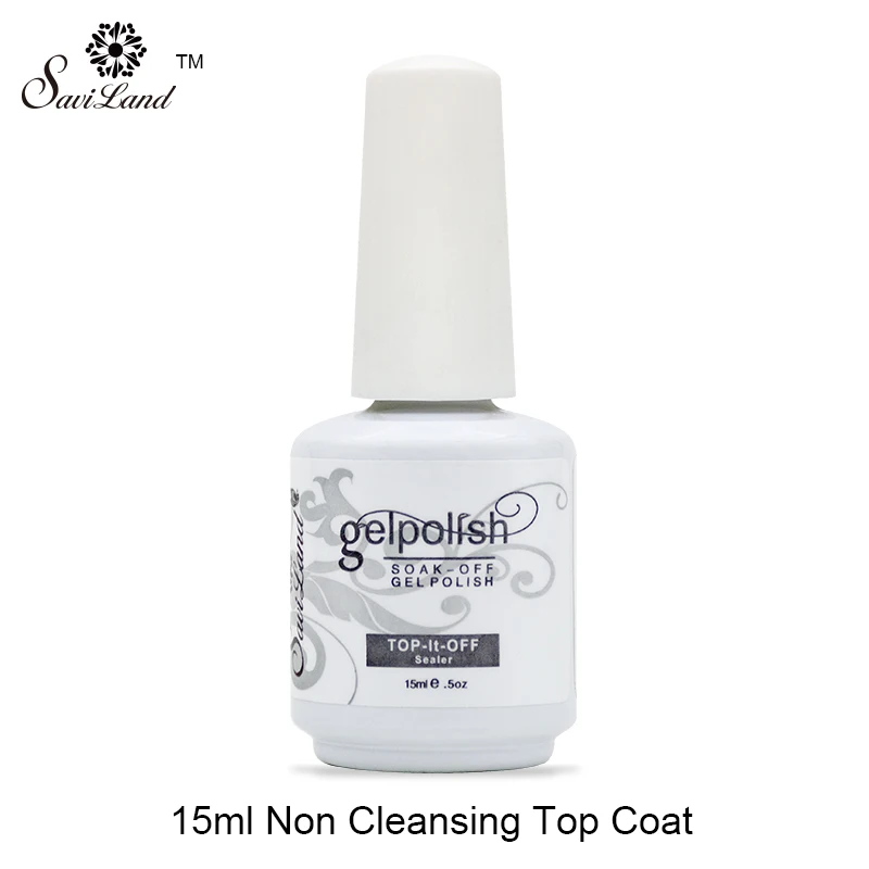 Top coat Saviland 1 шт. полуперманентный Гель-лак для ногтей 3D профессиональный Блестящий замачиваемый УФ светодиодный Гель-лак 58 великолепных цветов - Цвет: Top coat