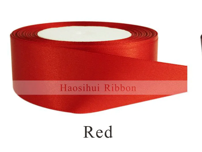 red 5/"(15 мм) 25 ярдов/LotWedding атласные шелковые ленты односторонние ленты подарочная упаковка кружева DIY Аксессуары 32 Цвета - Цвет: red
