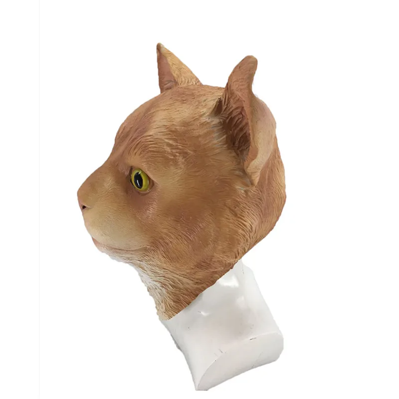Новинка 2019 латексная черно-белая маска котенка имбиря животных резиновая и