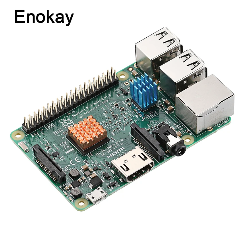 Высокоэффективный охлаждающий медный радиатор Enokay для Raspberry Pi VGA RAM охлаждающие