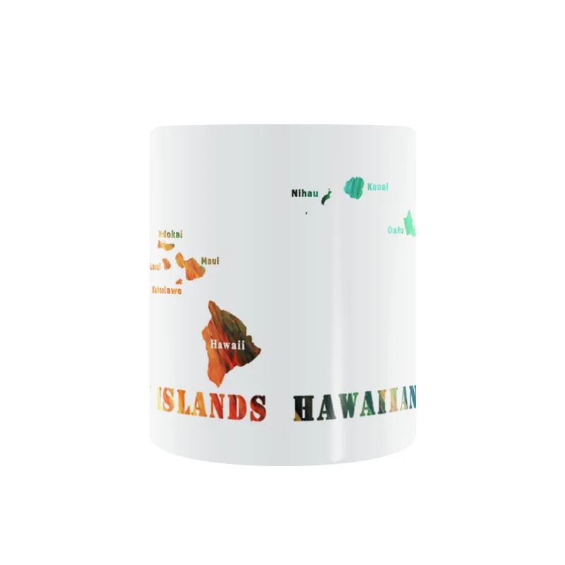 Гавайских островов Географические карты кружка Кофе молоко Керамика творческие