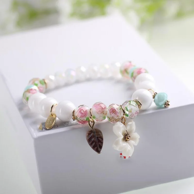 Искусственные стеклянные браслеты WEIYU с кристаллами украшенные бисером оптовая