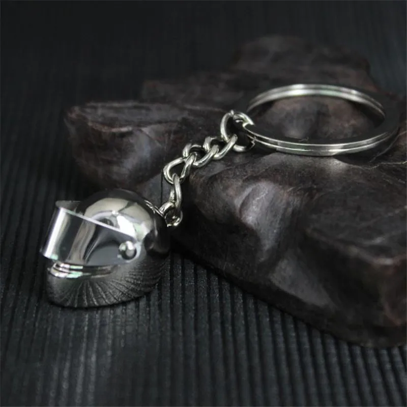 Креативная металлическая выпечка мотоциклетный шлем брелок для ключей подвеска