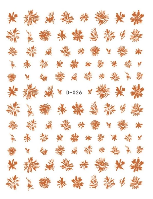 5 листов 15 typ красочные японские наклейки для ногтей Дизайн клейкие стикеры 3D на