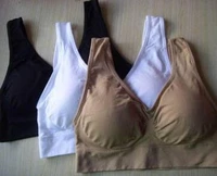 3pcsset sexy seamless add pads genie push bra women push up body shaper underwear two double ahh bra tops vest dropshipping