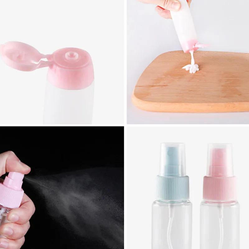 8 шт./компл. Набор для путешествий пластиковый прозрачный косметический