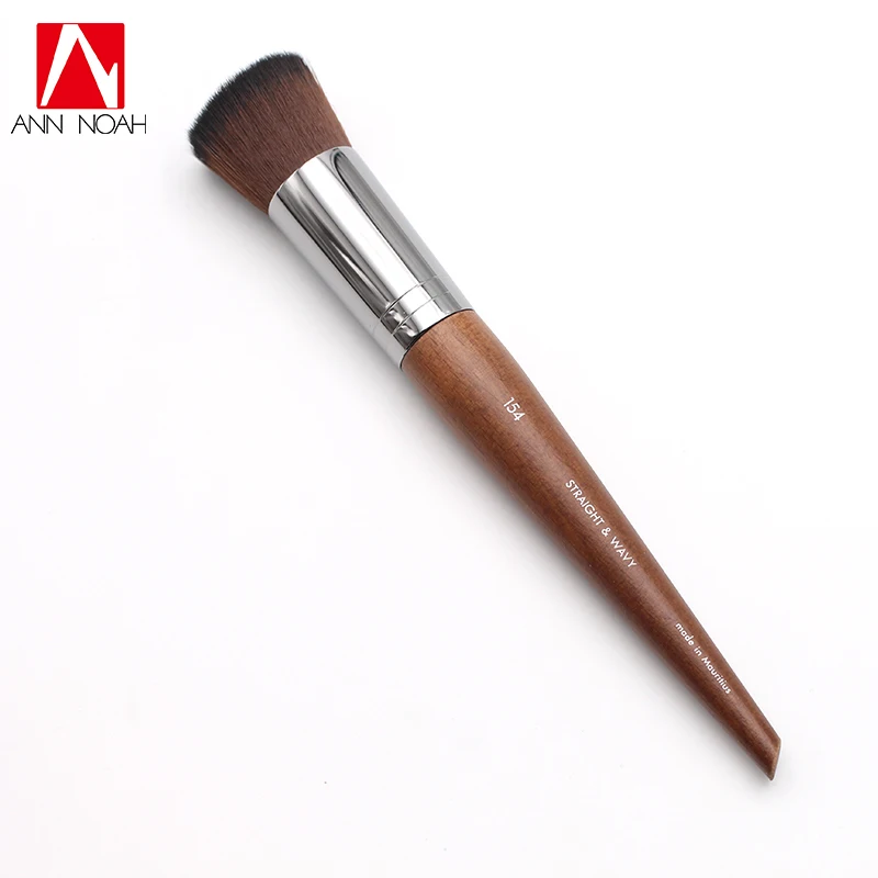 Профессиональный визажист Длинная Круглая деревянная ручка Сверхплотные волосы