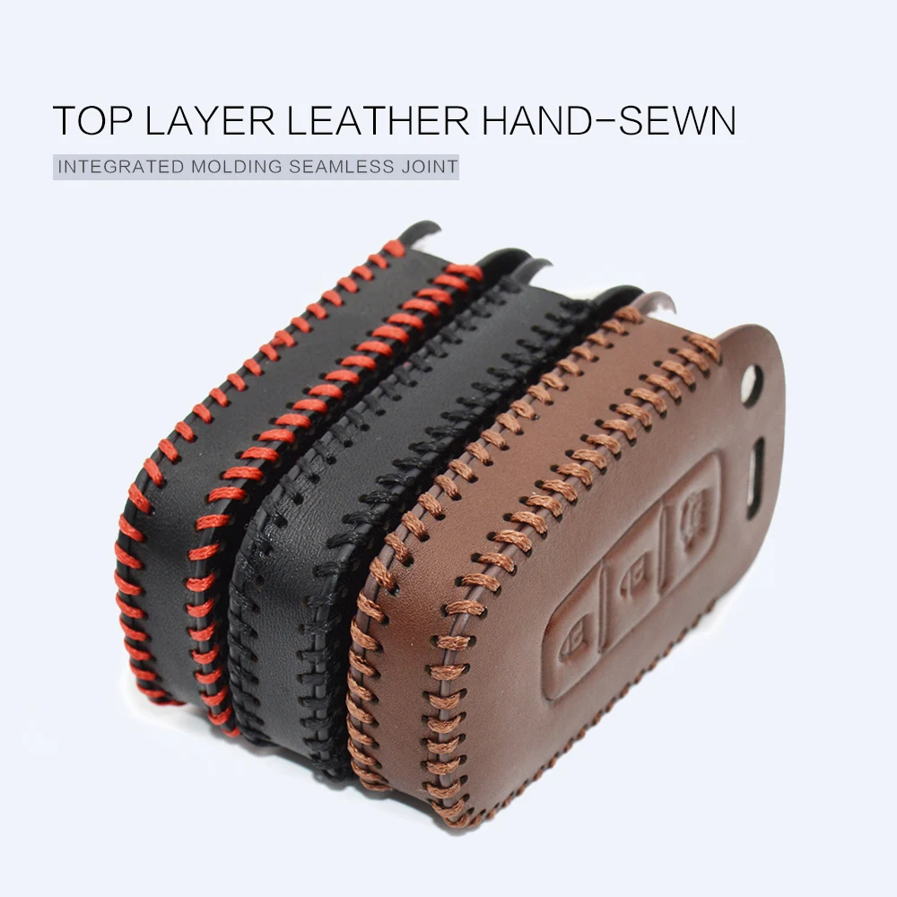 Кожаный чехол для автомобильного ключа с дистанционным управлением Hyundai Santa Fe