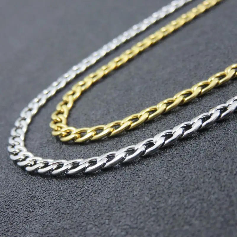 Цепочка из нержавеющей стали шириной 4 мм панцирная цепь ожерелье для мужчин и