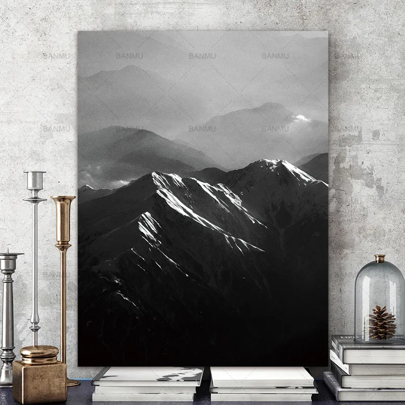 Пейзаж горы природа скандинавские абстрактные настенные картины художественное