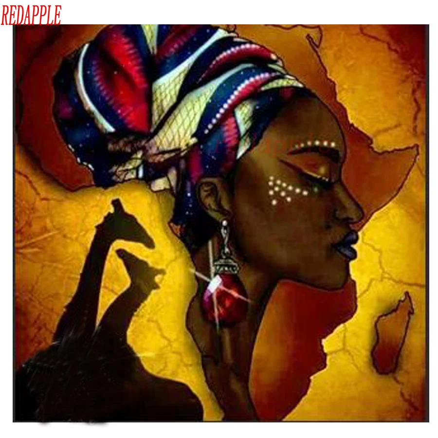 

Full Square Round Diamond painting 5D "fantasy African women"mosaic Diamond Embroidery rhinestones Portrait diamond pictures art