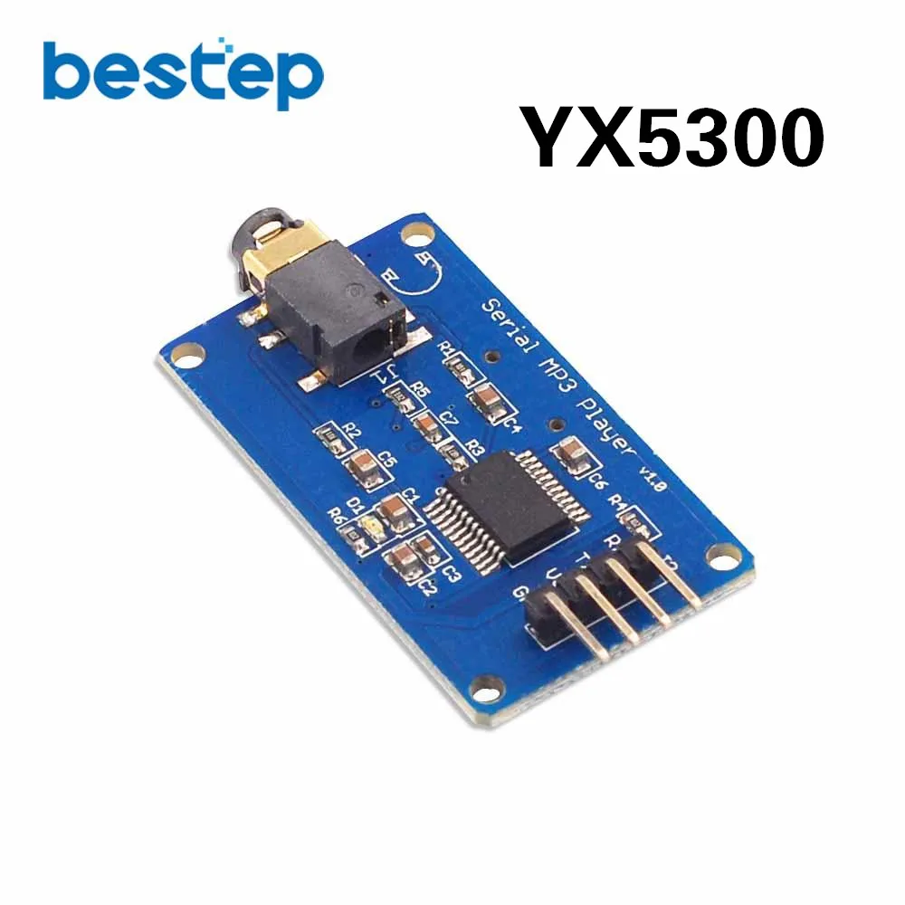 YX5300 UART TTL серийный модуль управления MP3 плеером Поддержка MP3/WAV Micro SD/SDHC карты для