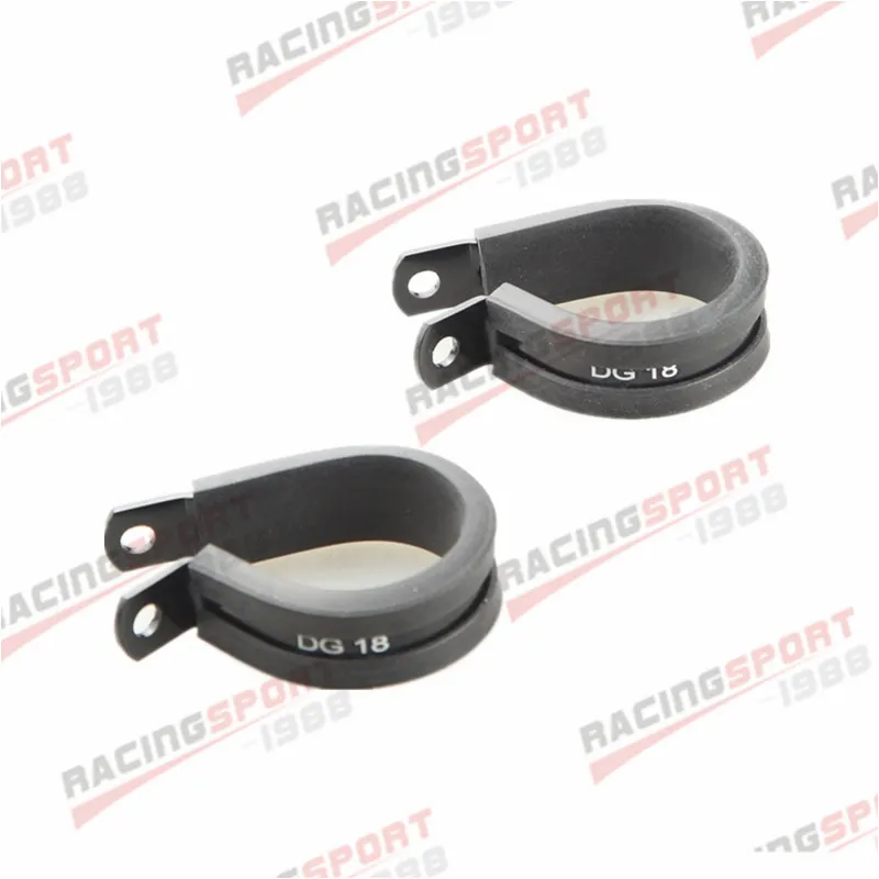

2PCS Aluminum Rubber Cushioned Clamp ID 31.8mm AN18 For Vacuum / Hose Black