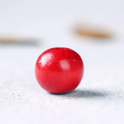 Red Comeown натуральные деревянные бусины 6/8/10/12/14/16/18/20 мм круглые бусины с большим отверстием деревянные бусины для Браслеты изготовления ювелирных изделий DIY рукоделие - Цвет: Red