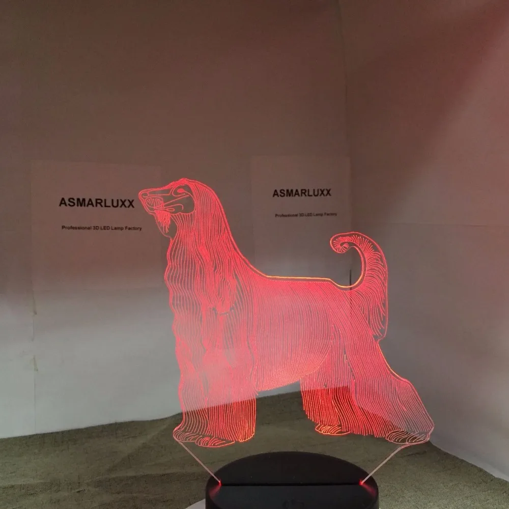 Светодиодсветодиодный лампа для собак 3D ночник бульдог пудель Джек Рассел
