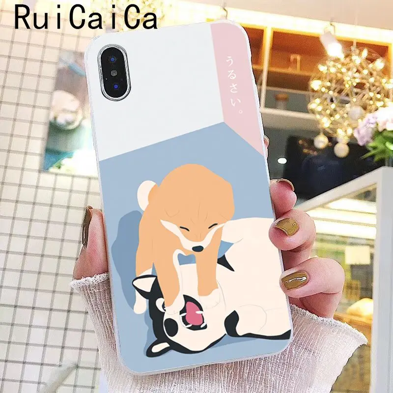 Ruicaica Модный милый мультфильм Шиба ину собака на заказ фото мягкий чехол для телефона для iPhone 8 7 6 6S Plus 5 5S SE XR X XS MAX 10 чехол