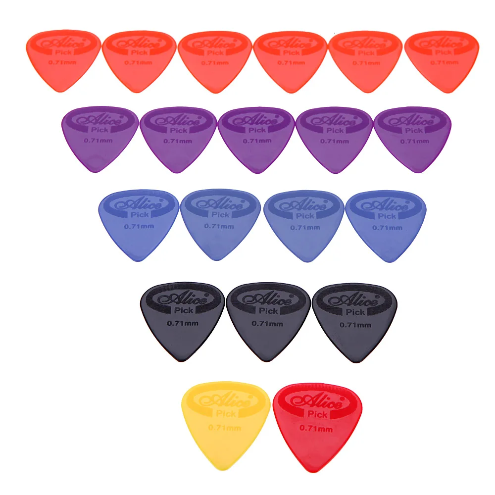 

Alice AP-G 20pcs 0.71mm Projecting Nylon Guitar Picks Plectrums Guitar Accessories