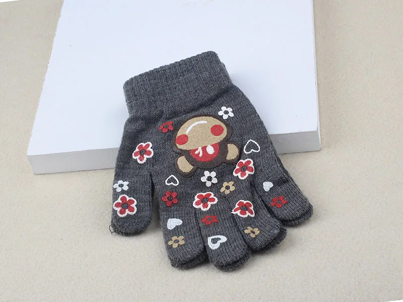 Детские перчатки toweled, очень теплые, очень износостойкие, с милым кроликом из мультфильма - Цвет: Цвет: желтый