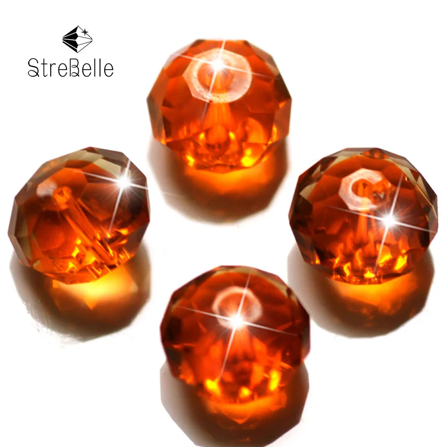 

AAA Roundelle Beads 8x10mm Faceted Glass Crystal Beads Create Your Style 100pcs