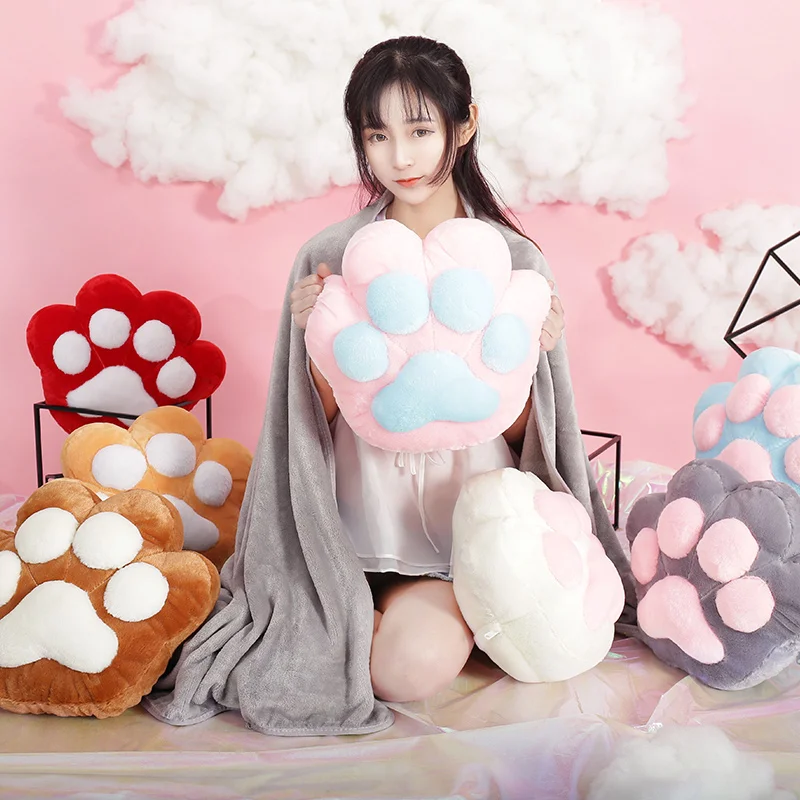 Мягкая плюшевая игрушка Candice guo мягкая подушка в виде кошачьей лапы теплая с
