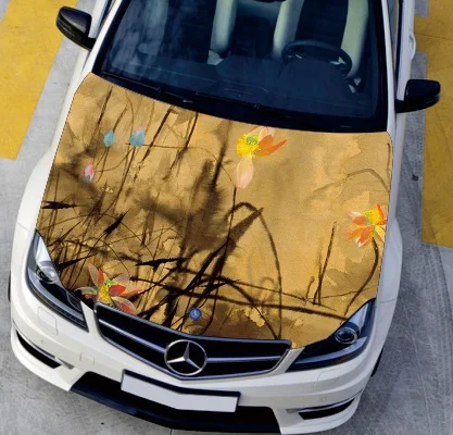 DIY Автомобильный Стайлинг HD струйный капот автомобиля наклейки