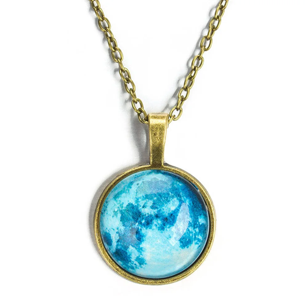 Цепочка свитер в стиле Харадзюку стильное ожерелье со светящимся кулоном виде