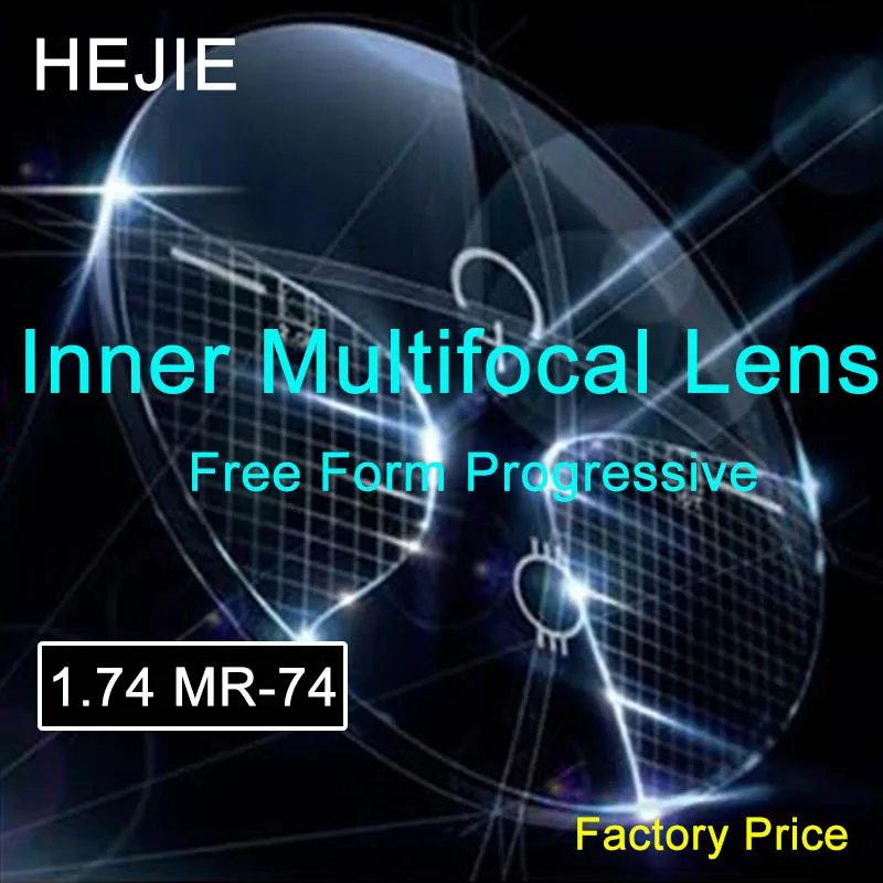 

Factory Price 1.74 MR-74 Inner Free Form Progressive Lenses With UV Protection Multifocal Prescription For Farsight&Nearsight