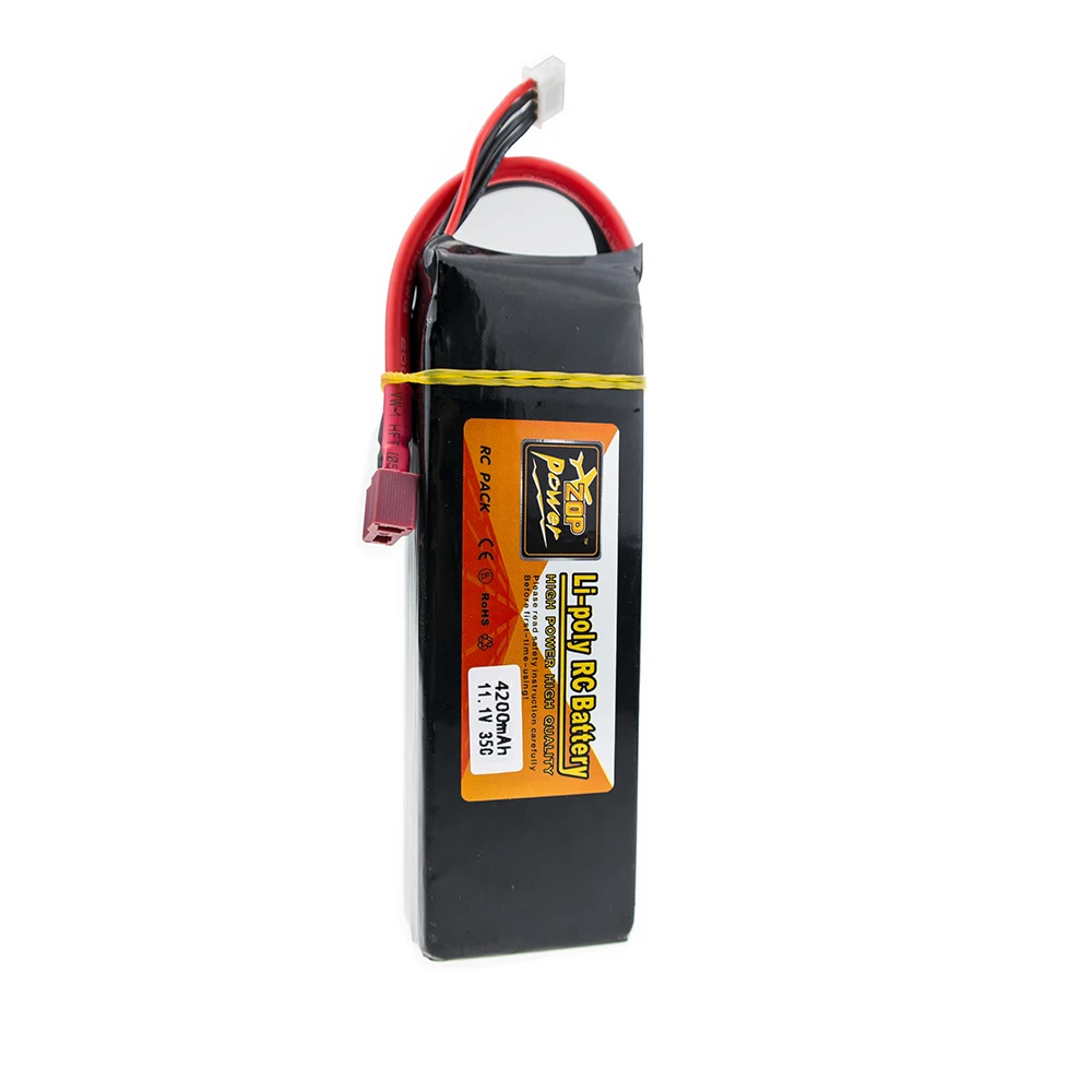Аккумулятор Lipo 11 1 В 3s 4200 мАч 35C max ZOP XT60 T 2 шт. литиевые батареи для радиоуправляемых