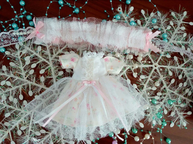 2 комплекта, платье феи Blyth Dolls, милый комплект из 2 предметов: платье+ повязка для волос+ сумочка для кукол Pullip Dal 1/6, аксессуары для кукол, Одежда для кукол