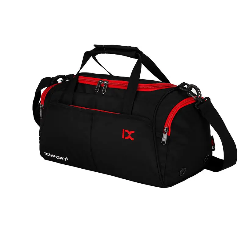 black red Спортивные сумки для тренировок, фитнеса, путешествий, спорта на открытом воздухе, сумки через плечо, сухая влажная обувь для женщин и мужчин, Спортивная Сумка XA77WA - Цвет: black red